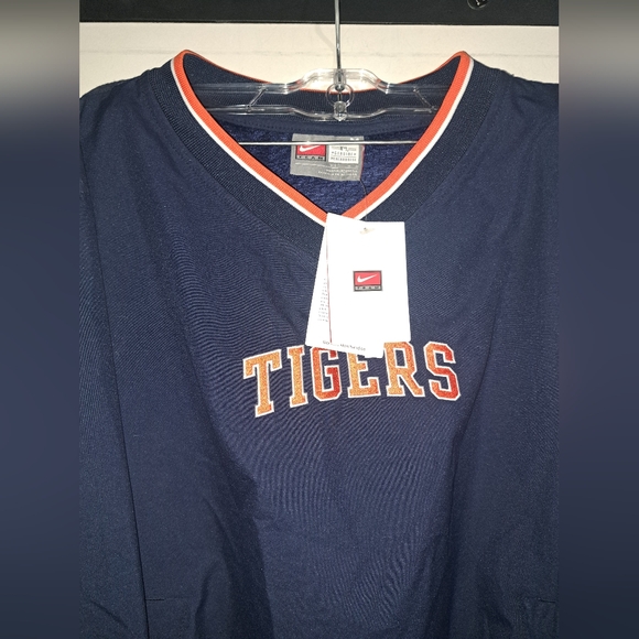 BNWT vintage womens Nike mid swoosh detroit tigers mlb pull over wind breaker - Picture 8 of 13